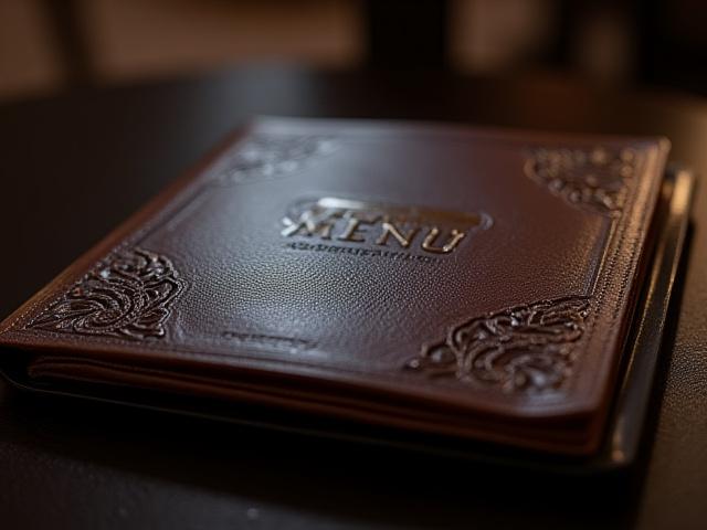 Menús de cuero repujado