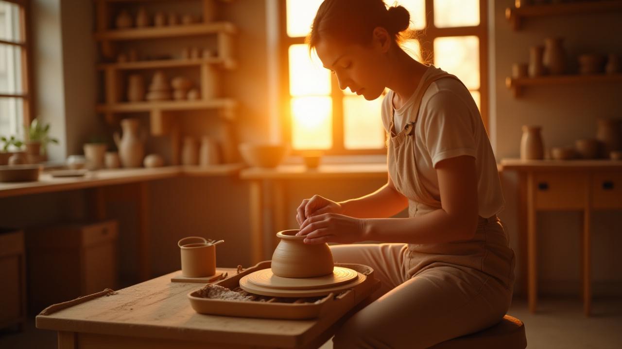 Artesano trabajando concentrado en un taller luminoso de Alquimia Cafetera en San Miguel de Allende